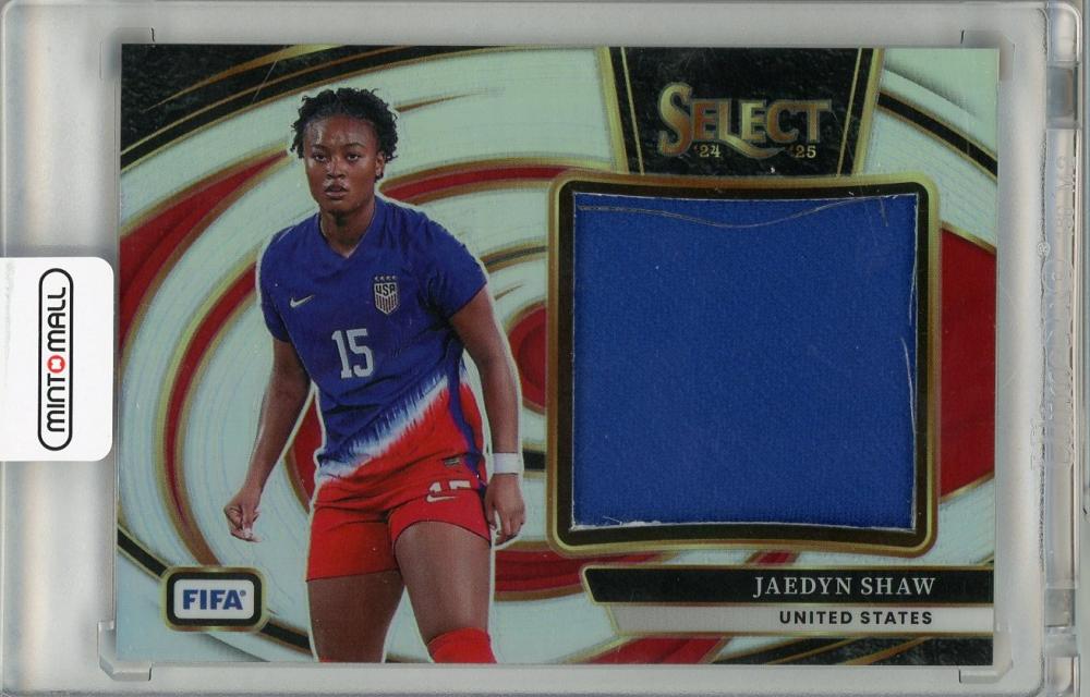 2024-25 PANINI SELECT PRIZM JAEDYN SHAW patch collectible card from United States, new and unused