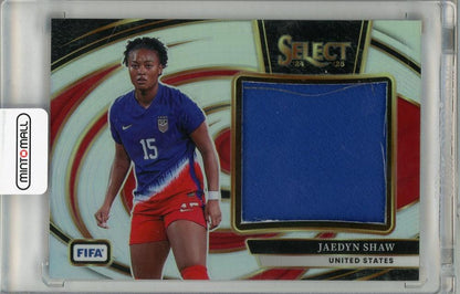 2024-25 PANINI SELECT PRIZM JAEDYN SHAW patch collectible card from United States, new and unused