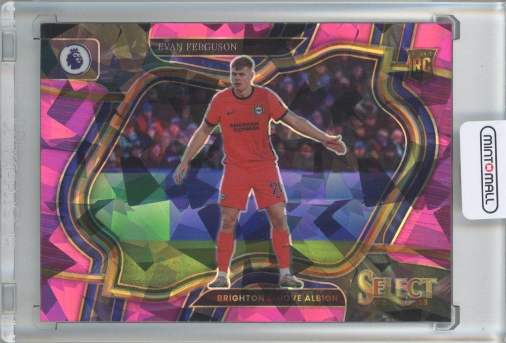 2022-23 Panini Select Premier League Evan Ferguson Pink Ice Field Level rookie card #250