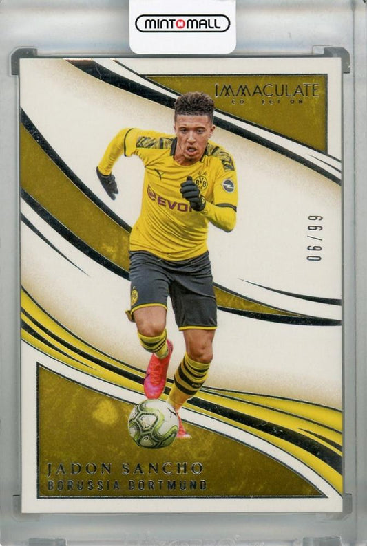 2020 Panini Immaculate Collection Borussia Dortmund Jadon Sancho trading card numbered 06/99