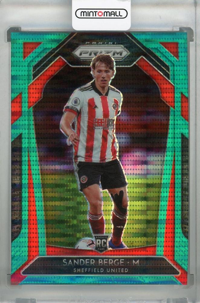2020-21 Panini Prizm Premier League Breakaway Sheffield United Sander Berge Base Teal parallel rookie card 04 of 49