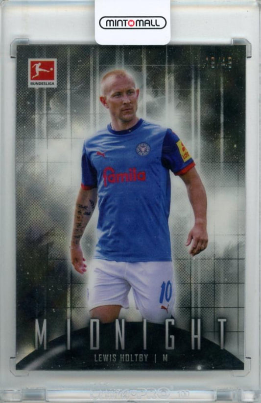 2024-25 Topps Midnight Bundesliga Lewis Holtby #48 Base Moon Beam Parallel trading card from Holstein Kiel
