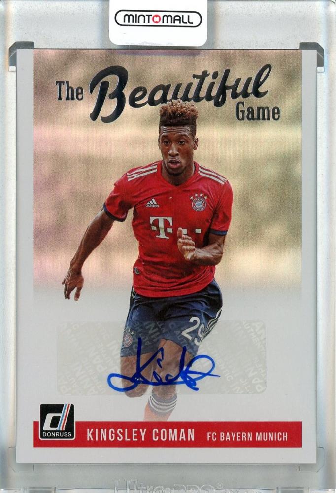 2018-19 Donruss Soccer Kingsley Coman The Beautiful Game autograph card, FC Bayern Munich