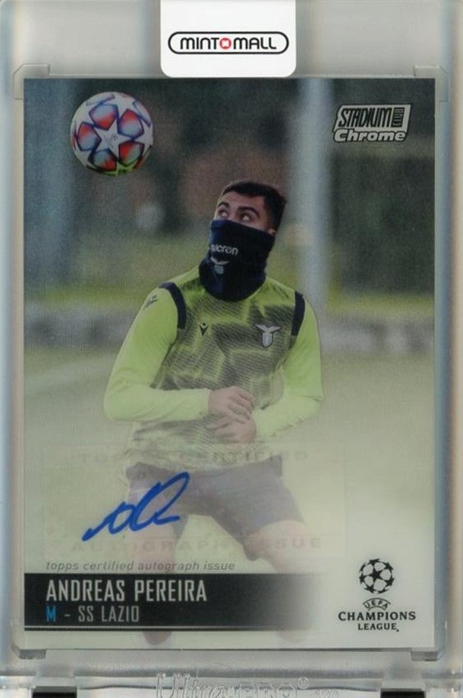2020-21 Topps Stadium Club Chrome UEFA Champions League Andreas Pereira Autographs trading card