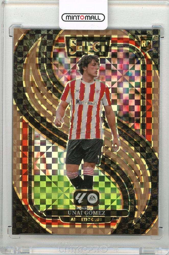 2024-25 PANINI Select La Liga Unai Gomez Bronze Checker trading card serial #17002/59 from Athletic Club