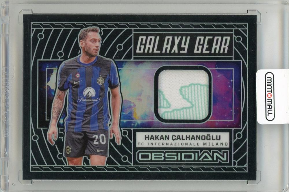 2023-24 PANINI Obsidian Hakan Calhanoglu Galaxy Gear trading card numbered 13131 of 199