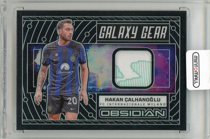 2023-24 PANINI Obsidian Hakan Calhanoglu Galaxy Gear trading card numbered 13131 of 199