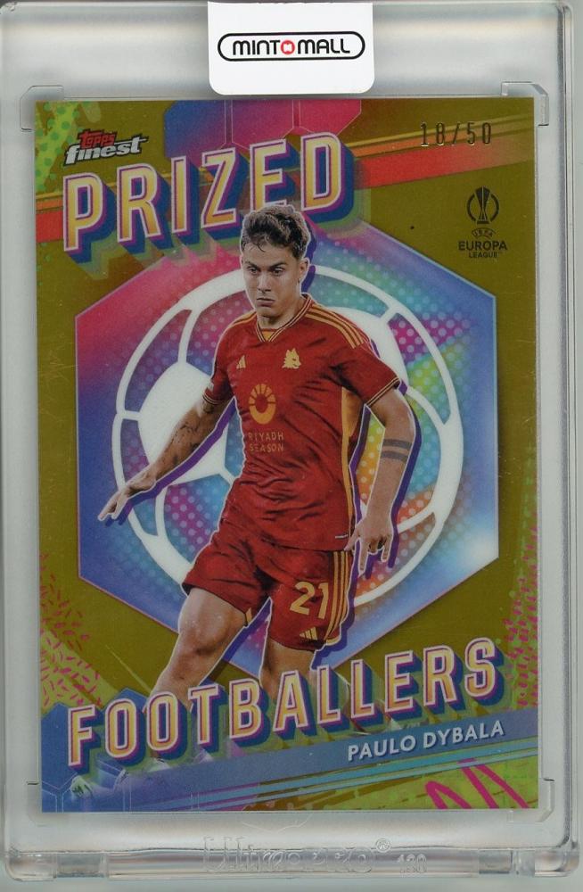 2022-23 TOPPS Finest UEFA Club Competitions Paulo Dybala 18 out of 50 AS ROMA trading card
