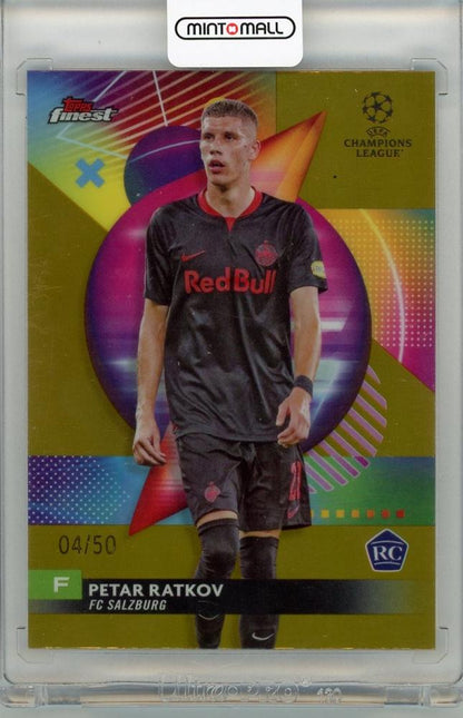 2023-24 Finest UEFA Club Competitions Petar Ratkov trading card numbered 04 out of 50 featuring FC Salzburg