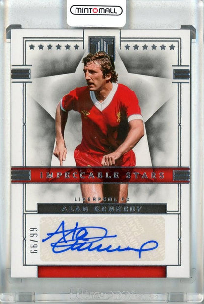 2022-23 Panini Impeccable English Premier League Alan Kennedy autograph trading card Liverpool FC #1866/99