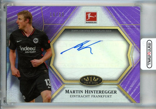 2021-22 Topps Tier One Bundesliga Martin Hinteregger Matchwinner Autographs Purple card #MWAMH16/50