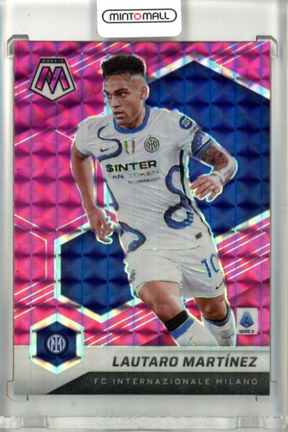2021-22 Panini Mosaic Serie A Lautaro Martinez #136 Mosaic Pink 02/25 trading card