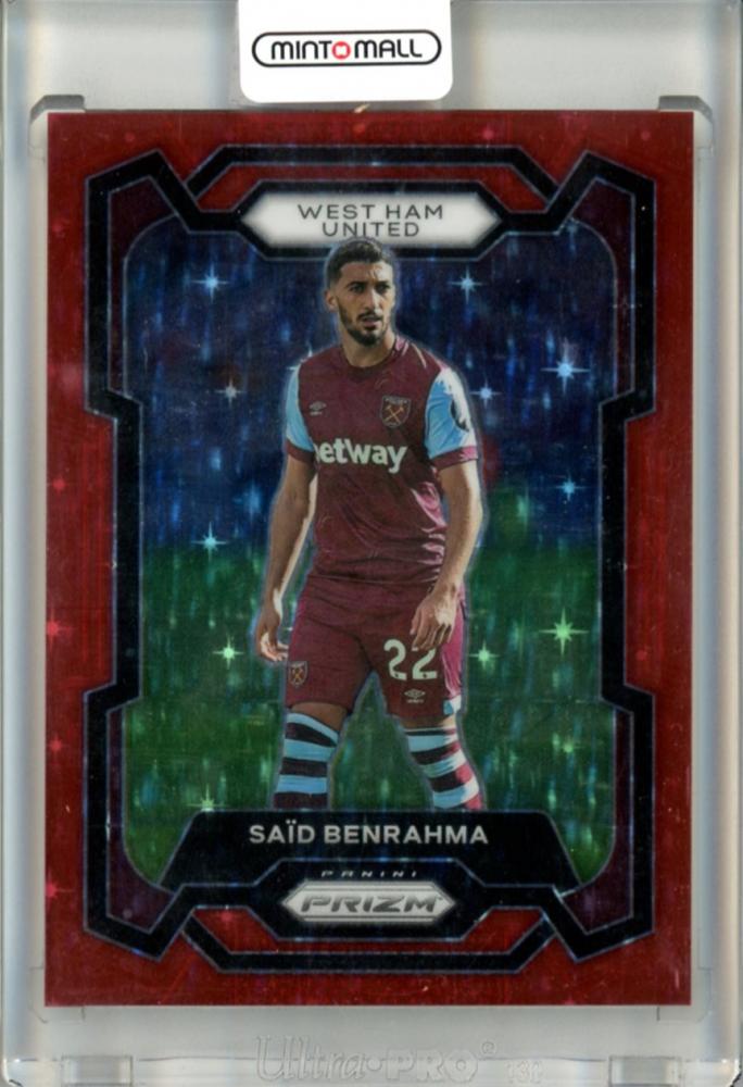 2023-24 Panini Prizm Premier League Said Benrahma #217 Prizms Red Stars card numbered 25 out of 25