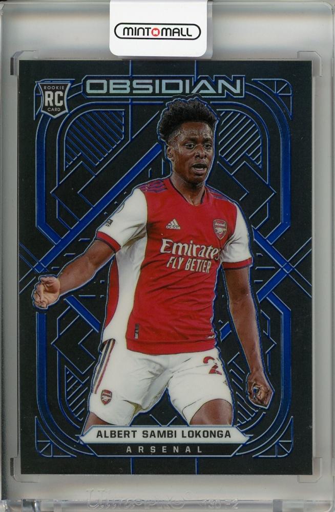 2021-22 PANINI OBSIDIAN Arsenal Albert Sambi Lokonga card #133 Electric Etch Blue serial 16 of 20