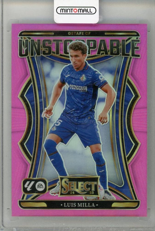 2024-25 PANINI SELECT Luis Milla Unstoppable trading card numbered 19 of 25 from Getafe CF in used condition
