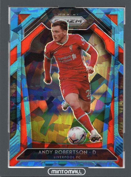 2020-21 PANINI PRIZM PREMIER LEAGUE Andy Robertson Blue Ice trading card serial 72 of 75