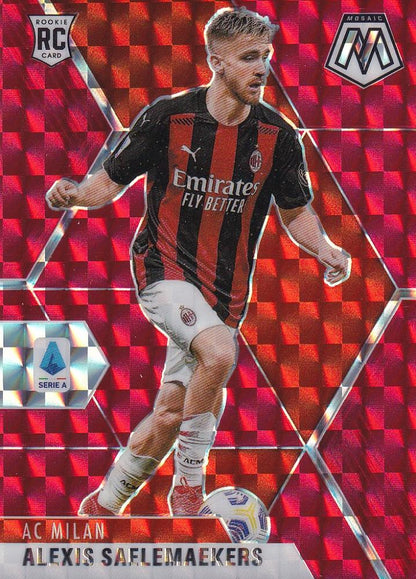 2020-21 Panini Mosaic Serie A Alexis Saelemaekers AC Milan Base Red trading card