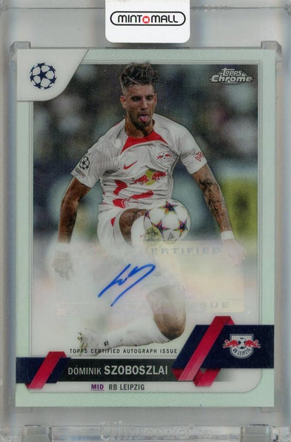 2022-23 Topps Chrome UEFA Club Competitions Dominik Szoboszlai Chrome Autograph card #CA-DS