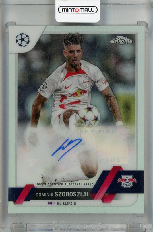 2022-23 Topps Chrome UEFA Club Competitions Dominik Szoboszlai Chrome Autograph card #CA-DS