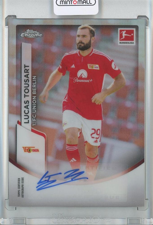 2023-24 TOPPS Chrome Bundesliga Lucas Tousart Base Autograph soccer card for 1. FC Union Berlin