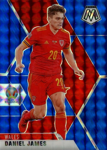 2020-21 Panini Mosaic UEFA Euro Daniel James Mosaic Blue trading card number 05 out of 99