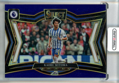2024-25 Select English Premier League Kaoru Mitoma Blue #208 trading card featuring Brighton & Hove Albion