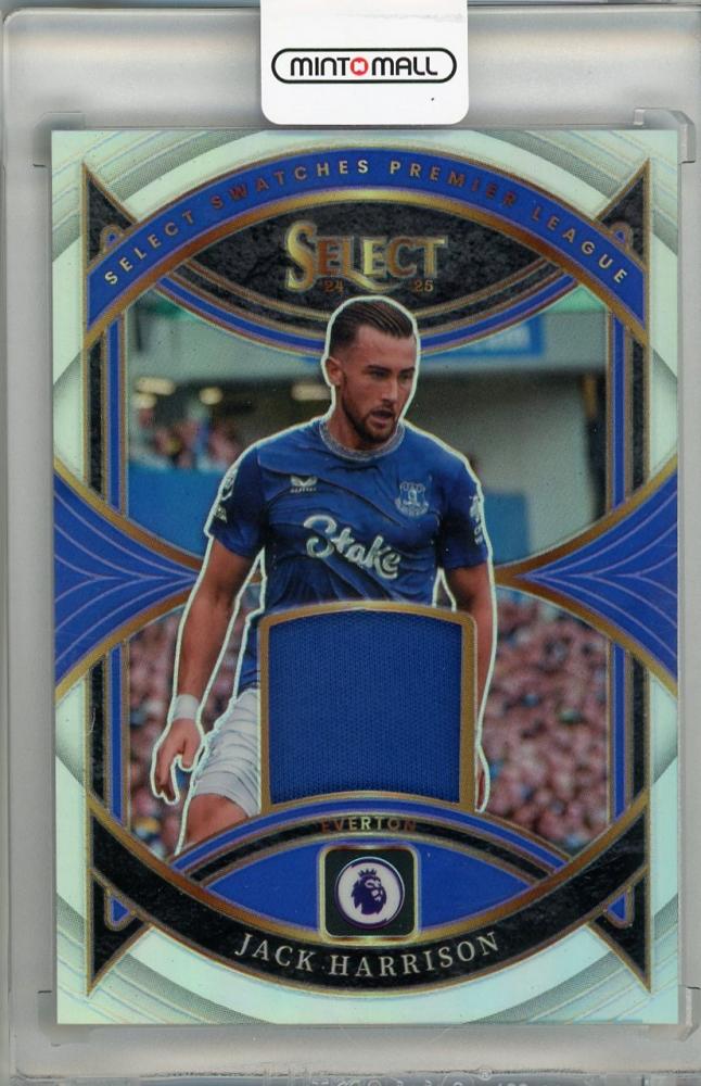 2024-25 PANINI SELECT PREMIER LEAGUE trading card featuring Jack Harrison with patch from Everton
