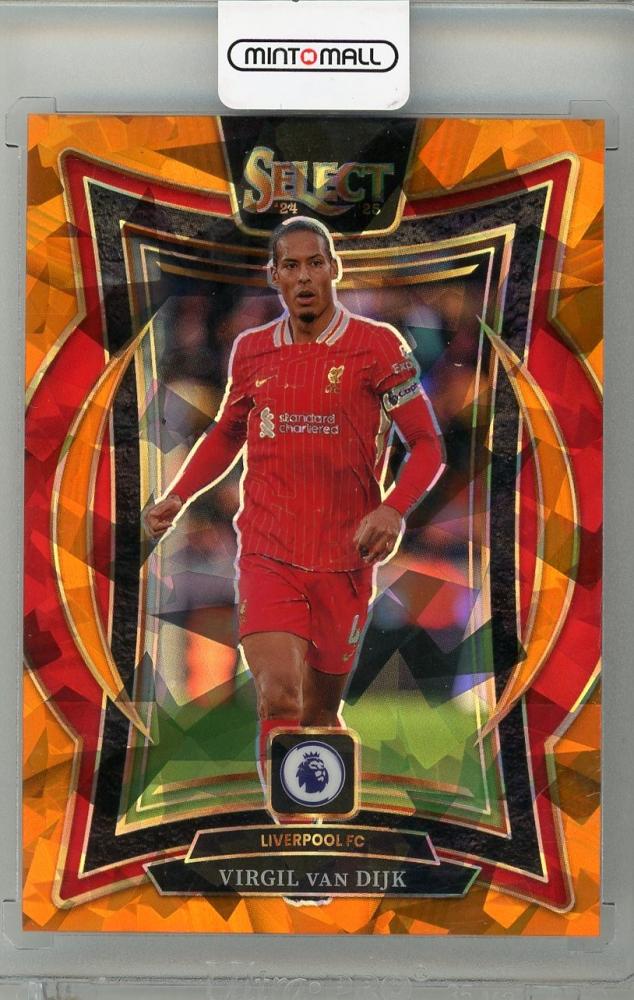 2024-25 PANINI SELECT Premier League Virgil Van Dijk Orange Ice trading card #44128/155 Liverpool