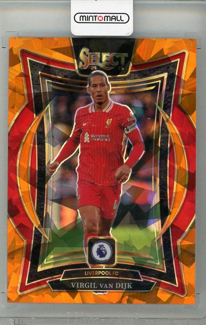 2024-25 PANINI SELECT Premier League Virgil Van Dijk Orange Ice trading card #44128/155 Liverpool