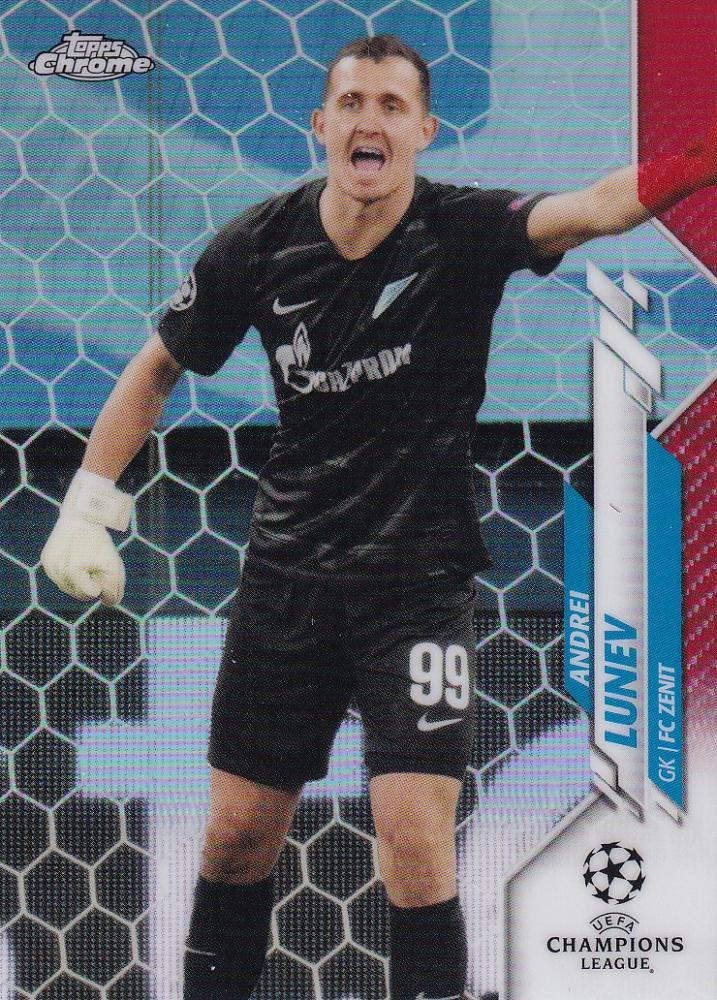2019-20 Topps Chrome UEFA Champions League FC Zenit Andrei Lunev Base Red Parallel Card 03/10
