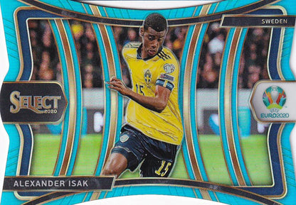 2020 Panini Select UEFA Euro Preview Alexander Isak Sweden Mezzanine Light Blue trading card serial 036 out of 175