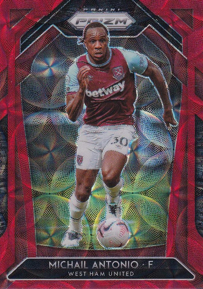 2020-21 Panini Prizm Premier League Choice West Ham United Michail Antonio Base Red trading card number 16 out of 29