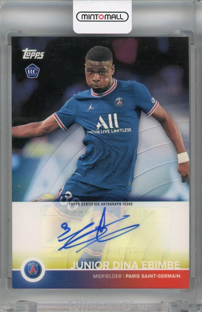 2021-22 Topps Paris Saint-Germain Junior Dina Ebimbe autograph rookie trading card