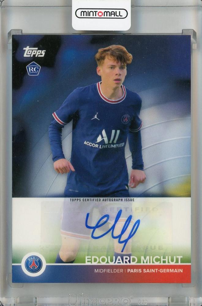 2021-22 Topps Paris Saint-Germain Edouard Michut autograph rookie card #A-EM RC