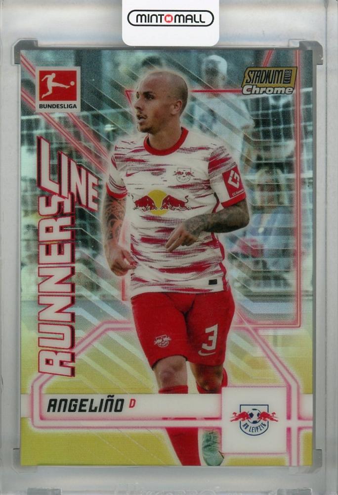 2021-22 Topps Stadium Club Chrome Bundesliga Angelino RB Leipzig Line Runners Gold Parallel card serial 03 of 50