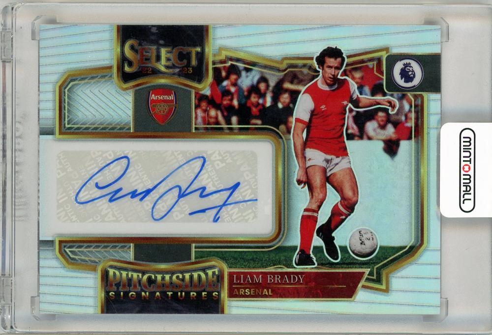 2022-23 Panini Select Premier League Liam Brady autograph trading card featuring player signature