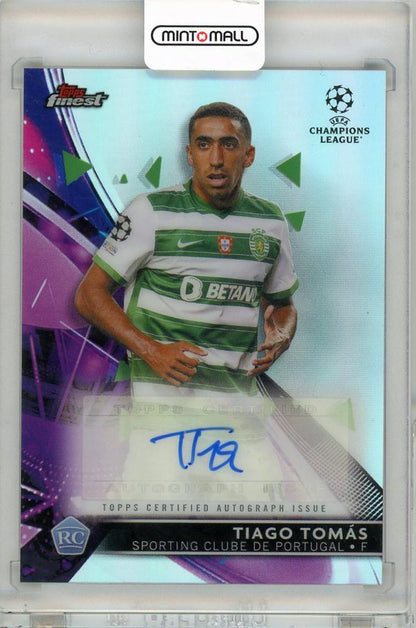 2022 Topps Finest Uefa Champions League Tiago Tomas autographed trading card in mint condition