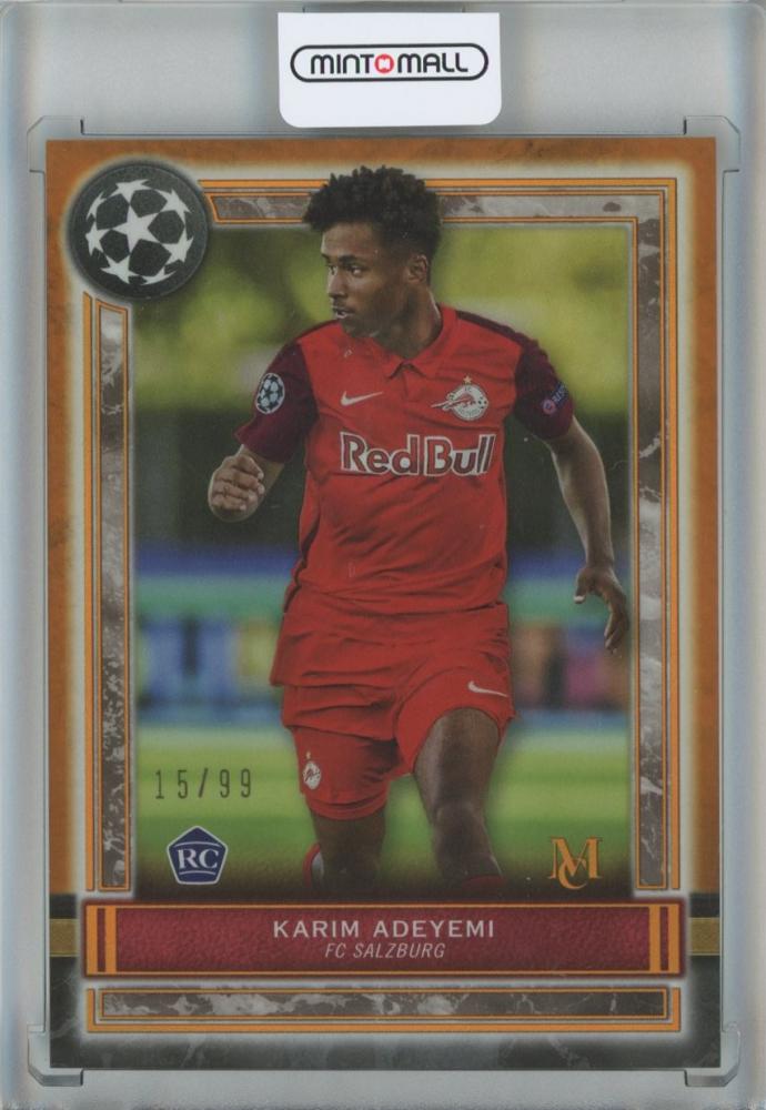 2020-21 Topps Museum Collection UEFA Champions League Karim Adeyemi Copper Rookie Card #19 numbered 15 out of 99