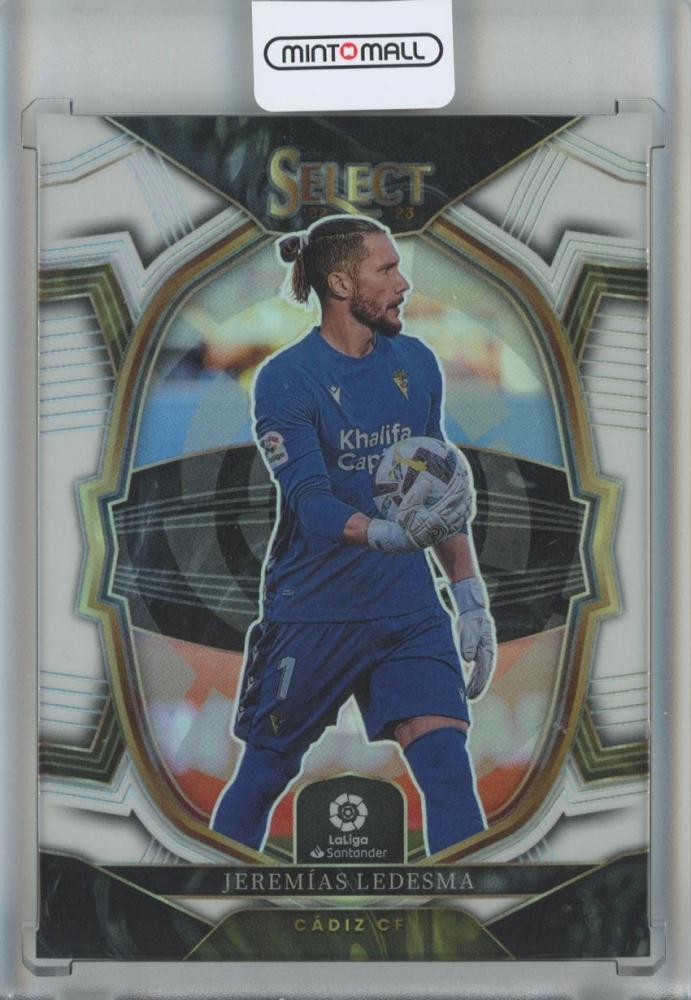 2022-23 Panini Select La Liga Soccer card of Jeremias Ledesma White #23 dated 08/20 showing player image and stats.
