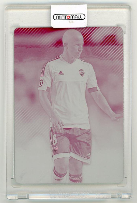 2015-16 TOPPS UEFA Champions League Showcase Magenta Printing Plate Sofiane Feghouli 1/1 collectible card