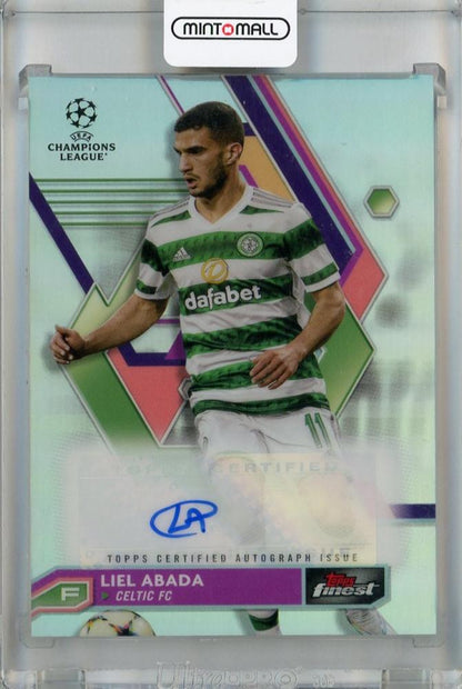 2022-23 Topps Finest UEFA Club Competitions Liel Abada Autograph card #ALA from Celtic FC with visible surface dents