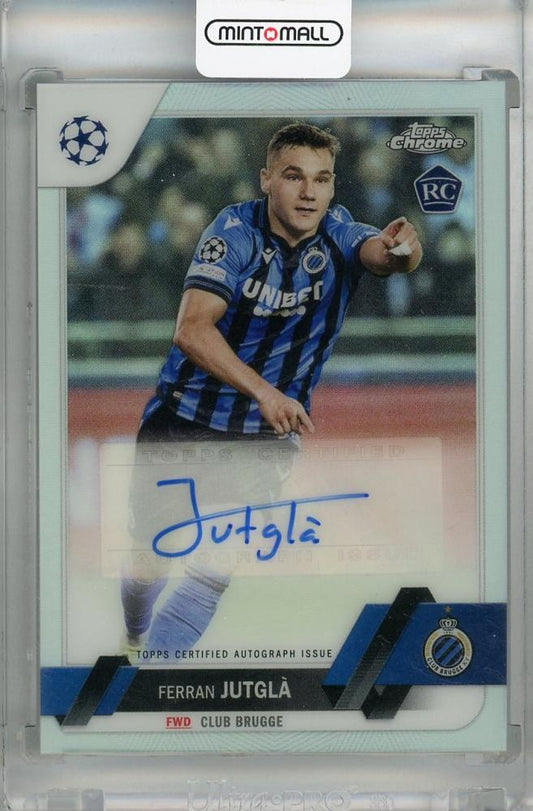 2022-23 Topps Chrome UEFA Club Competitions Ferran Jutgla Autograph Card #CAFJ Club Brugge
