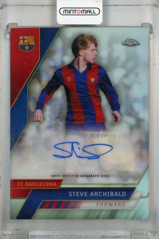 2022-23 FC Barcelona Topps Chrome Steve Archibald autograph trading card #AU-SA