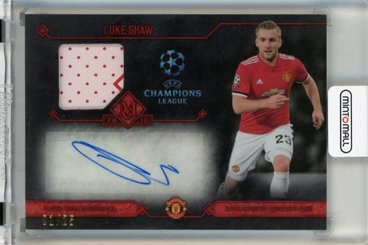2017-18 Topps Museum Collection UEFA Champions League Luke Shaw Autograph Relics Ruby card #MARLSH01/25