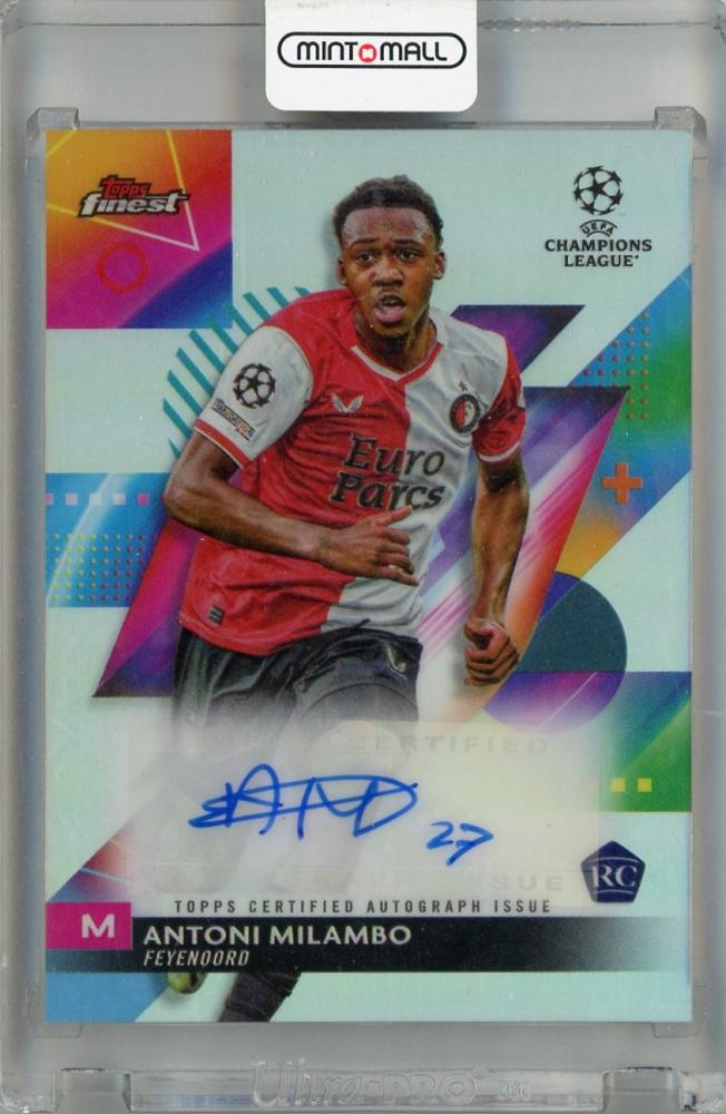2023-24 Topps Finest UEFA Club Competitions Antoni Milambo Autograph card serial #AAM from Feyenoord