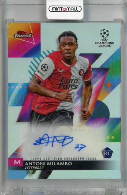2023-24 Topps Finest UEFA Club Competitions Antoni Milambo Autograph card serial #AAM from Feyenoord