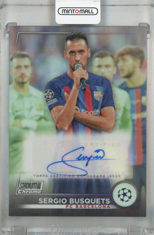 2022-23 Topps Stadium Club Chrome autographed Sergio Busquets #CASB football trading card FC Barcelona