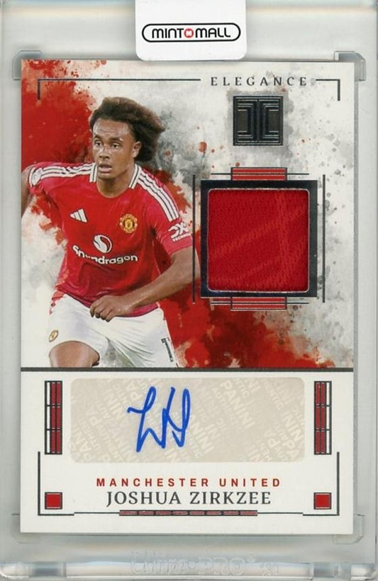 2024-25 Panini Impeccable English Premier League Joshua Zirkzee Elegance Jersey Autographs card #127/99