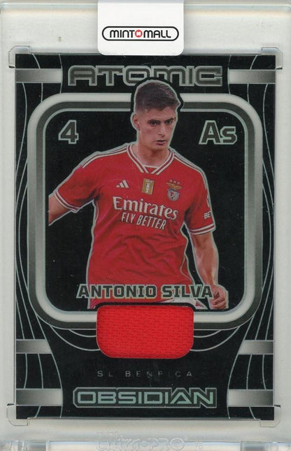 2023-24 PANINI Obsidian Soccer Antonio Silva Atomic Material card numbered 34121/199 from SL Benfica