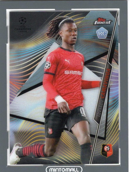 2020-21 Topps Finest UEFA Champions League Eduardo Camavinga Base #71 Rookie Trading Card